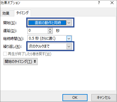 パワーポイント　アニメーション　繰り返し8