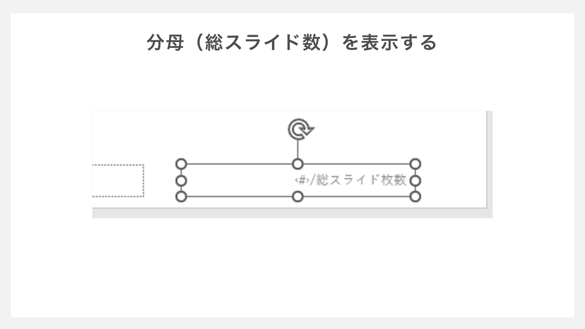 総スライド数を表紙する