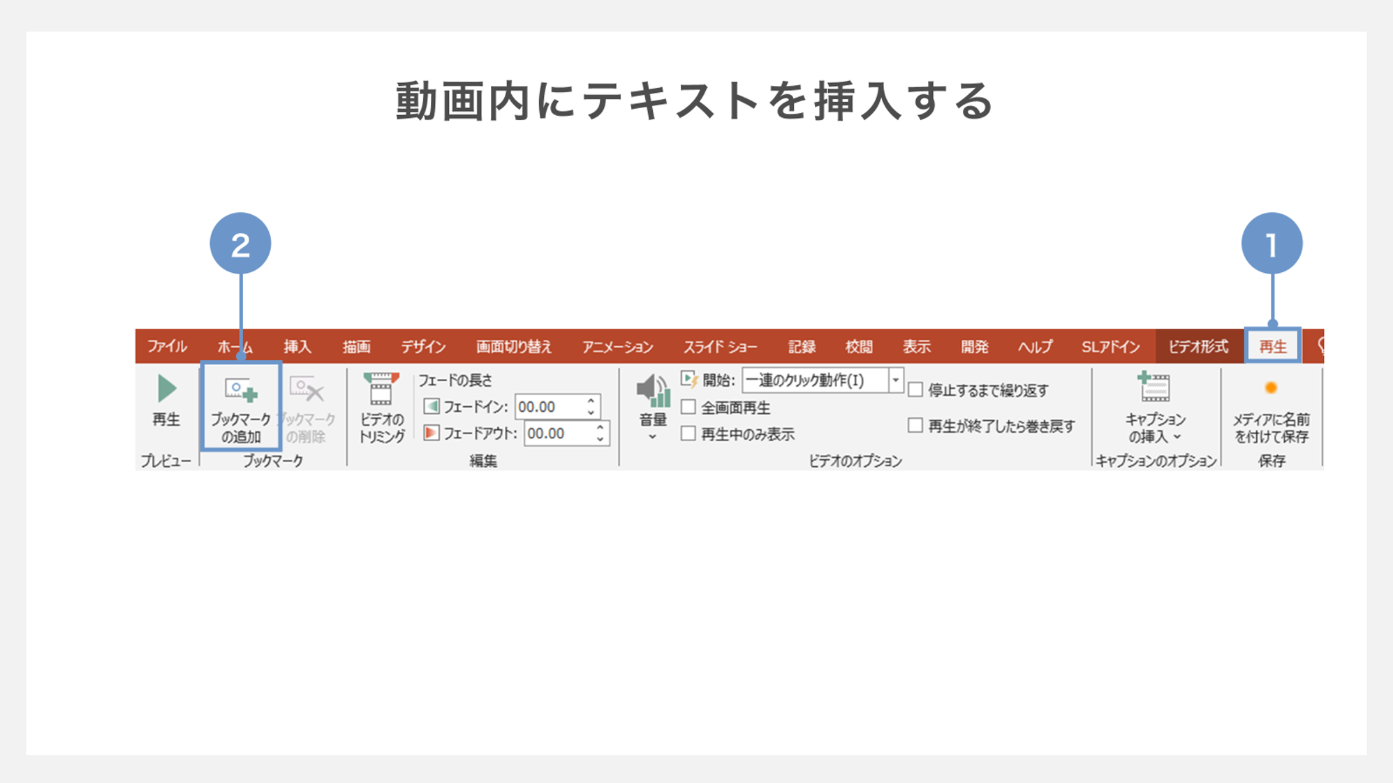 動画内にテキストを挿入する方法