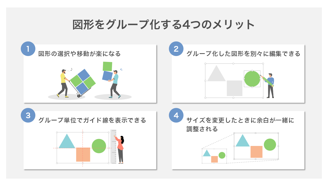 図形をグループ化する4つのメリット