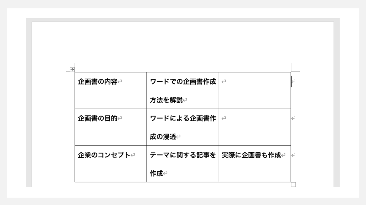 ワードで企画書を作成する方法