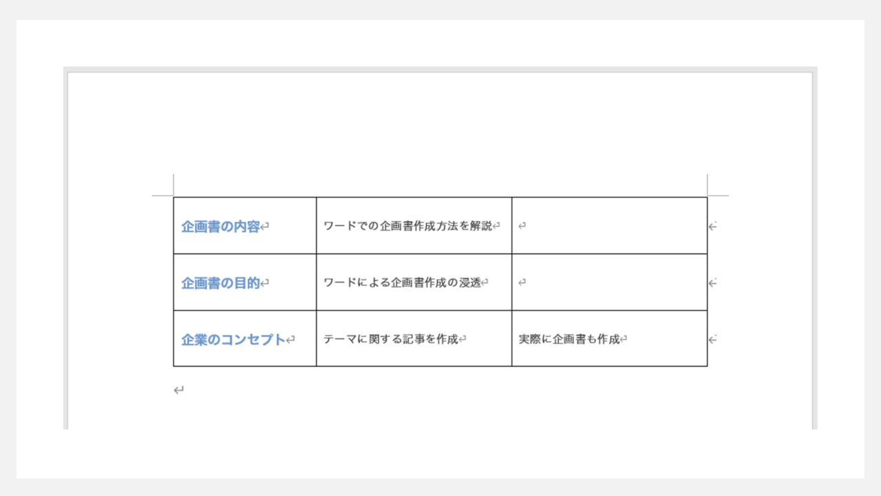 ワードで企画書を作成する方法