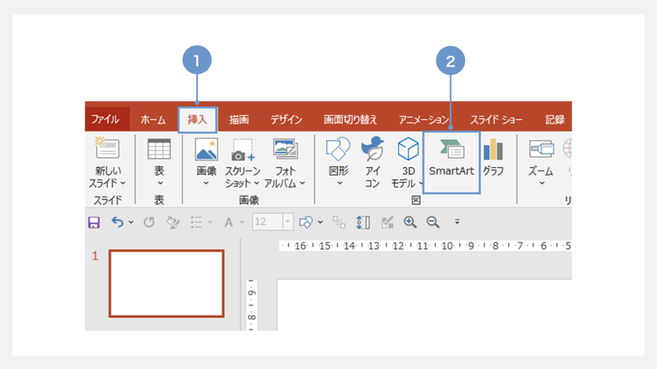 SmartArtの挿入方法