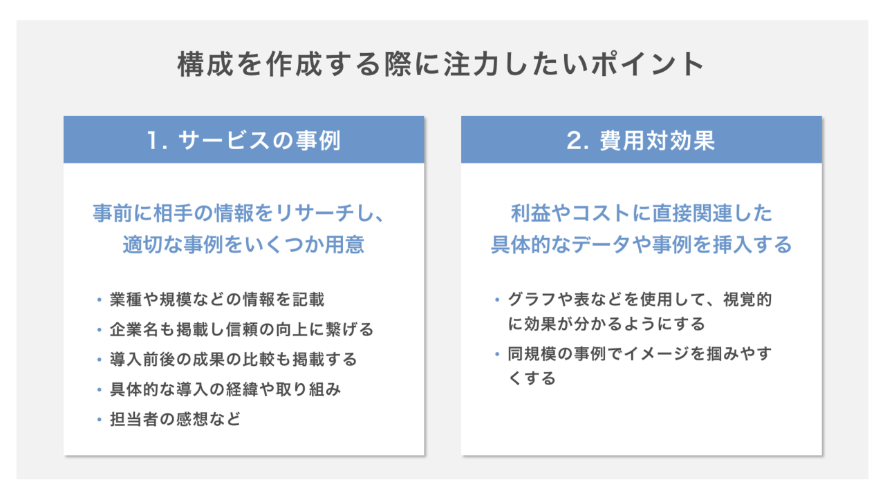 営業資料のポイント