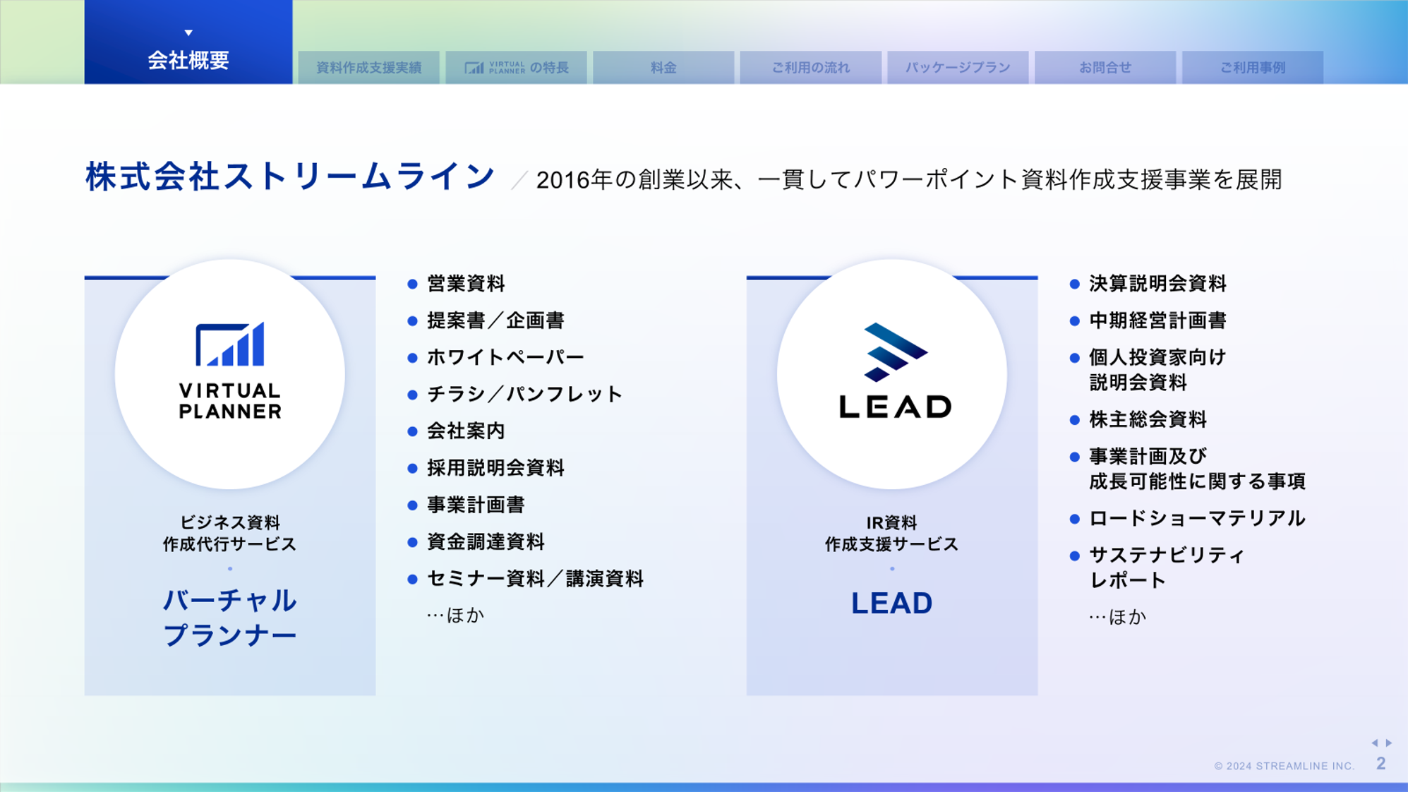 バーチャルプランナーサービス資料(after )　会社概要