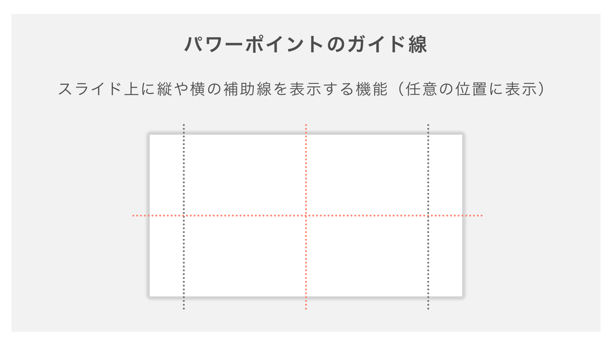 パワーポイントのガイド線機能