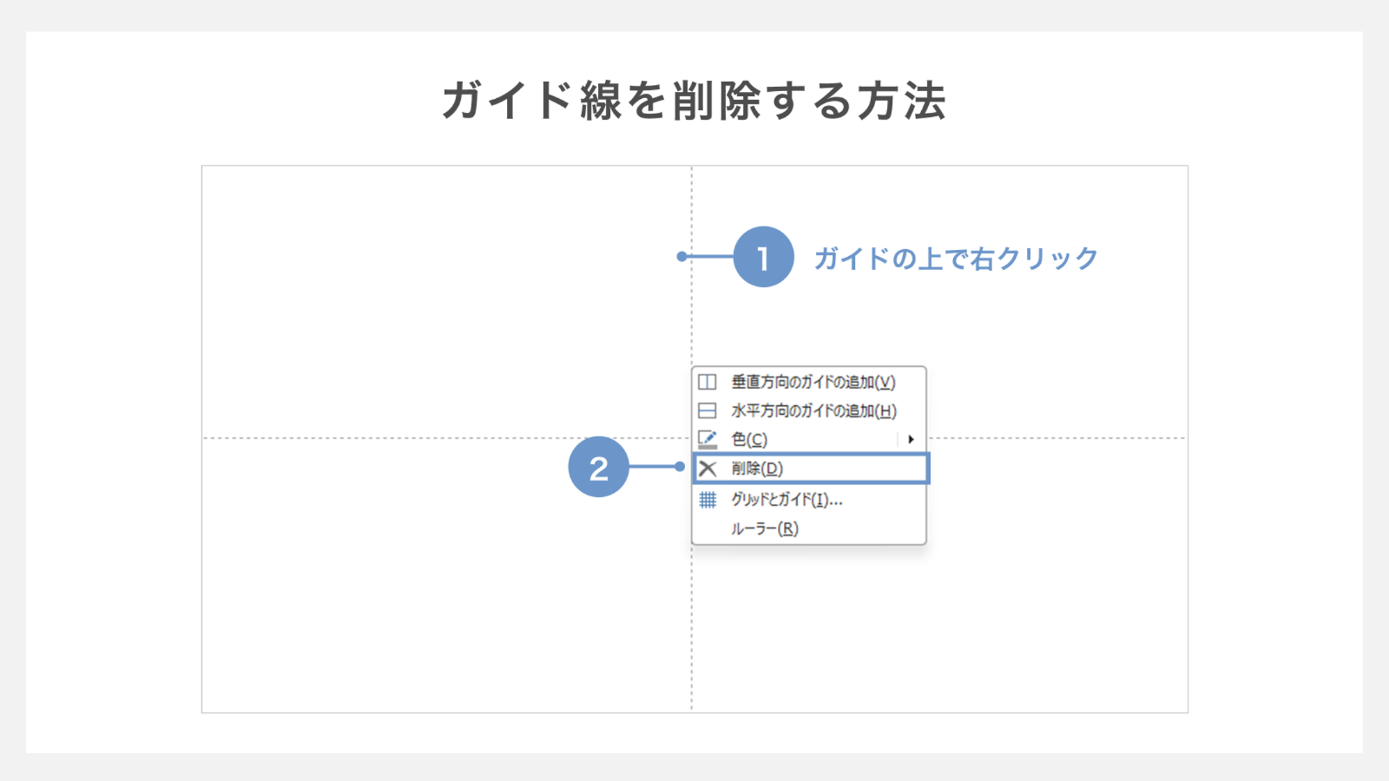 ガイド線を削除する方法