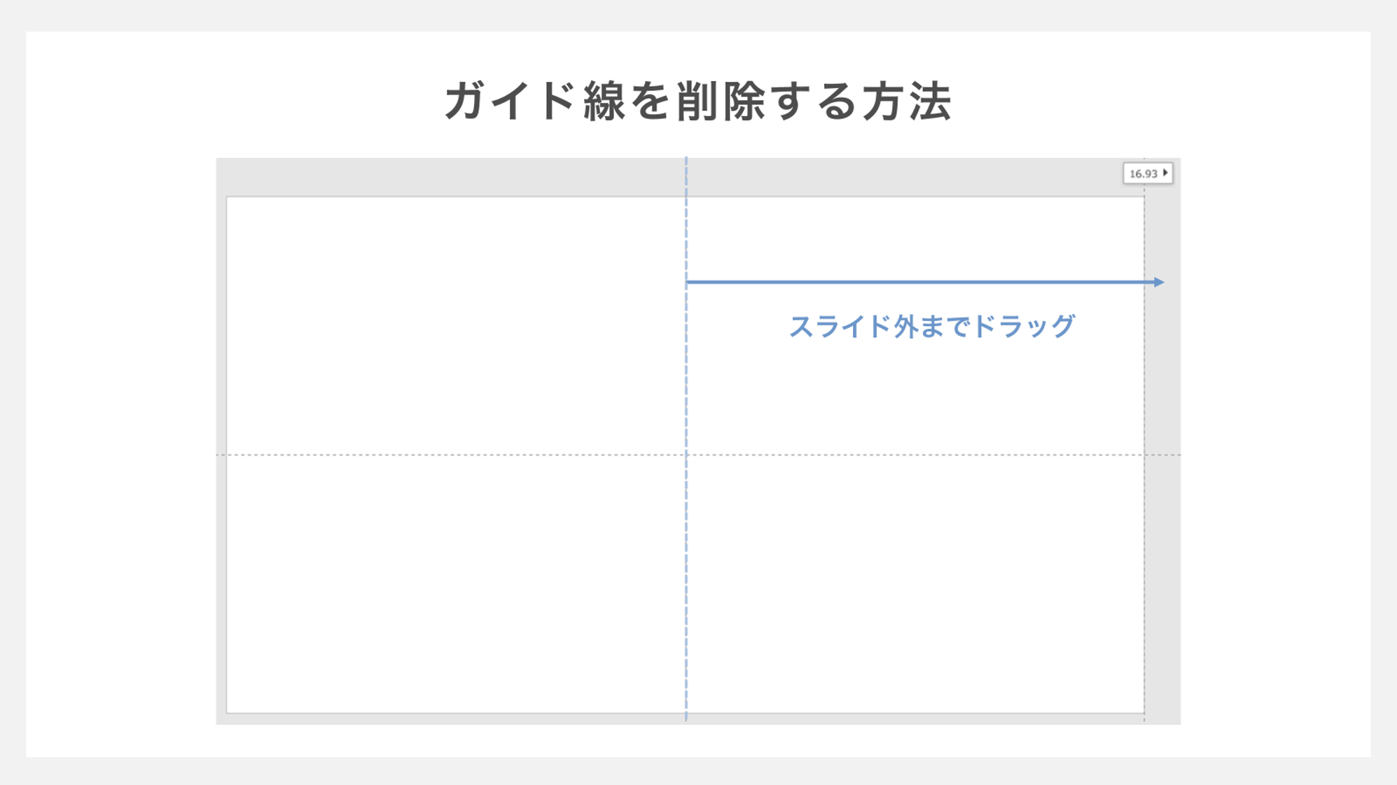 ガイド線を削除する方法