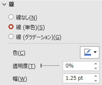 線の幅設定