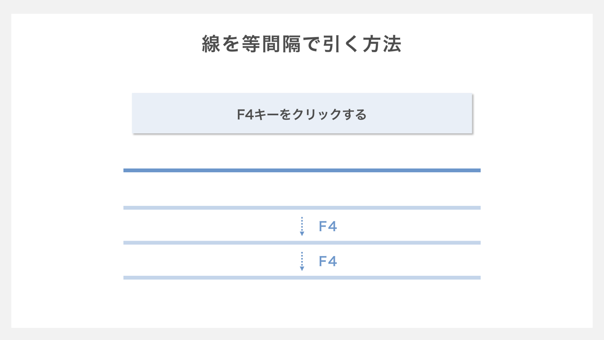 線を等間隔で引く方法