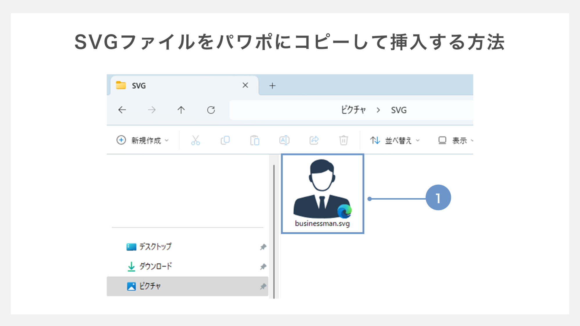 SVGファイルをパワポにコピーして挿入する方法