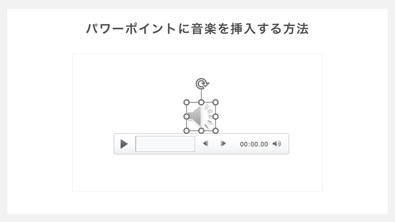 パワーポイントに音楽を挿入する方法