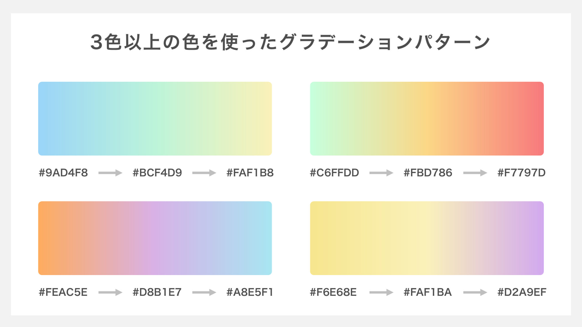 3色を使ったグラデーションパターン