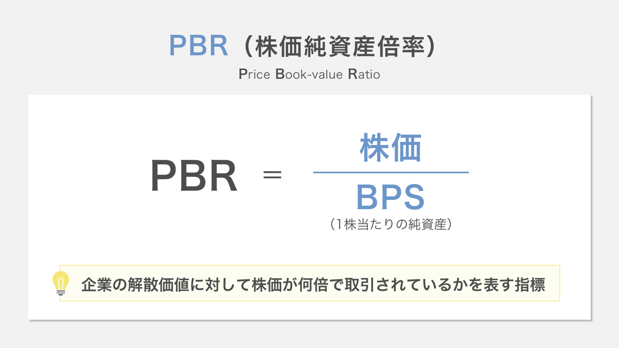 PER（株価純資産倍率）
